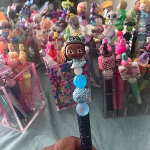 Disney Princess Tiana Sparkling Blue Dress Princess Doll Pen